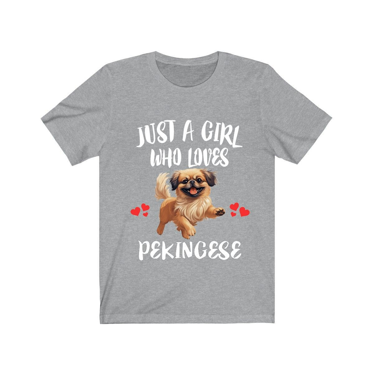 Just A Girl Who Loves Pekingese Dogs Shirt, Dog Lover Shirt, Pekingese Dog, Animal Toddler Infant Kids Gift T-Shirt Image 3