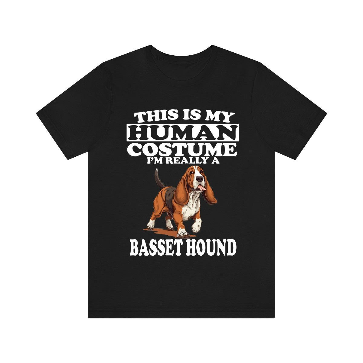 This Is My Human Costume I'm Really A Basset Hound Shirt, Dog Lover Shirt, Basset Hound Dog, Animal Toddler Infant Kids Gift T-Shirt Image 1