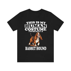 This Is My Human Costume I'm Really A Basset Hound Shirt - Basset Hound print design