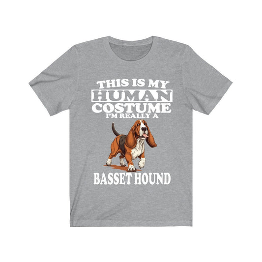 This Is My Human Costume I'm Really A Basset Hound Shirt - Basset Hound print design