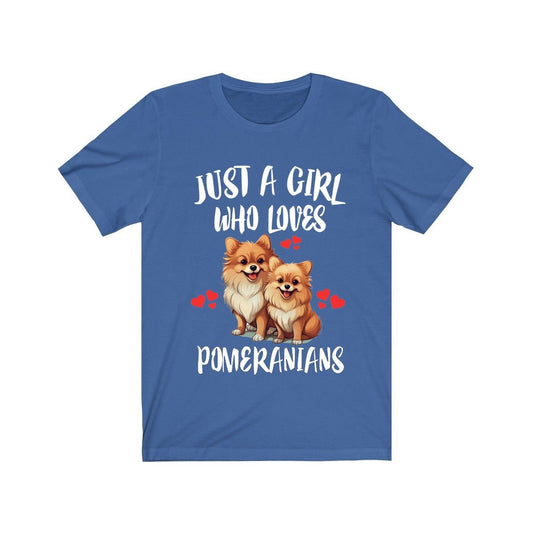 Just A Girl Who Loves Pomeranians Dogs Shirt - pomeranian print design