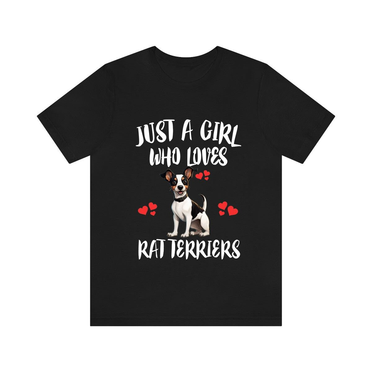 Just A Girl Who Loves Rat Terriers Dogs Shirt, Dog Lover Shirt, Rat Terrier Dog, Animal Toddler Infant Kids Gift T-Shirt Image 1