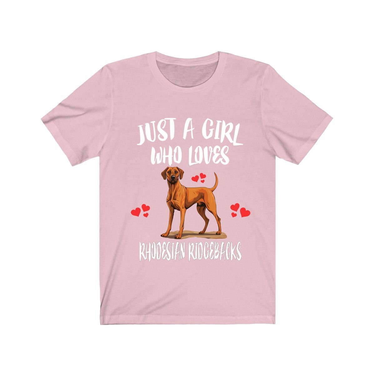 Just A Girl Who Loves Rhodhesian Ridgebacks Dogs Shirt, Dog Lover Shirt, Rhodhesian Ridgeback Dog, Animal Toddler Infant Kids Gift T-Shirt Image 2