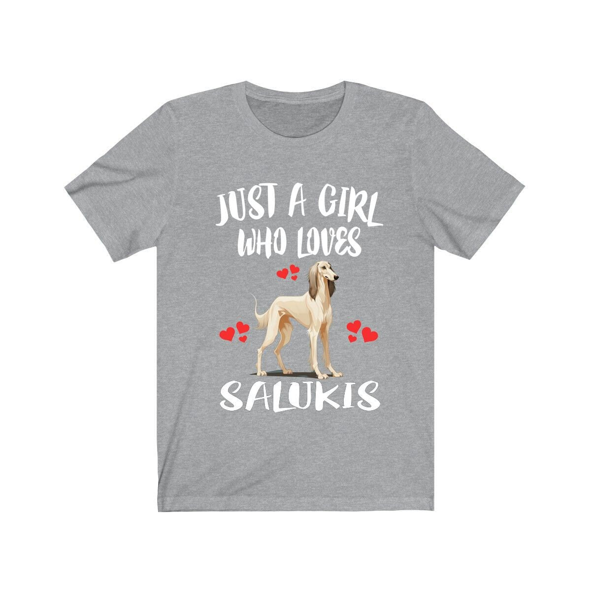 Just A Girl Who Loves Salukis Dogs Shirt, Dog Lover Shirt, Saluki Dog, Animal Toddler Infant Kids Gift T-Shirt Image 4