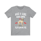 Just A Girl Who Loves Salukis Dogs Shirt, Dog Lover Shirt, Saluki Dog, Animal Toddler Infant Kids Gift T-Shirt Image 4