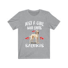 Just A Girl Who Loves Salukis Dogs Shirt - Saluki print design
