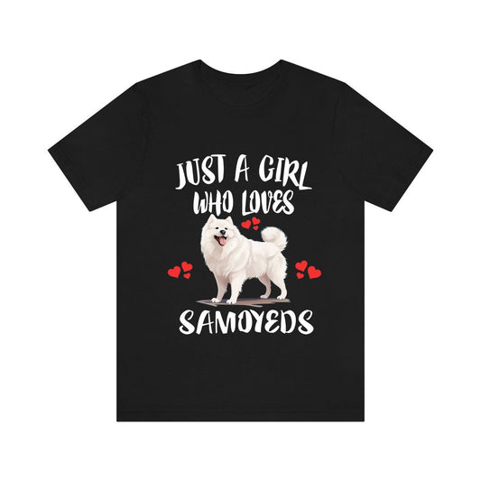 Just A Girl Who Loves Samoyeds Dogs Shirt - Samoyed print design