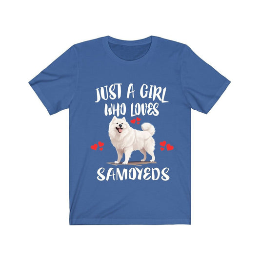 Just A Girl Who Loves Samoyeds Dogs Shirt - Samoyed print design