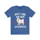 Just A Girl Who Loves Samoyeds Dogs Shirt, Dog Lover Shirt, Samoyed Dog, Animal Toddler Infant Kids Gift T-Shirt Image 2