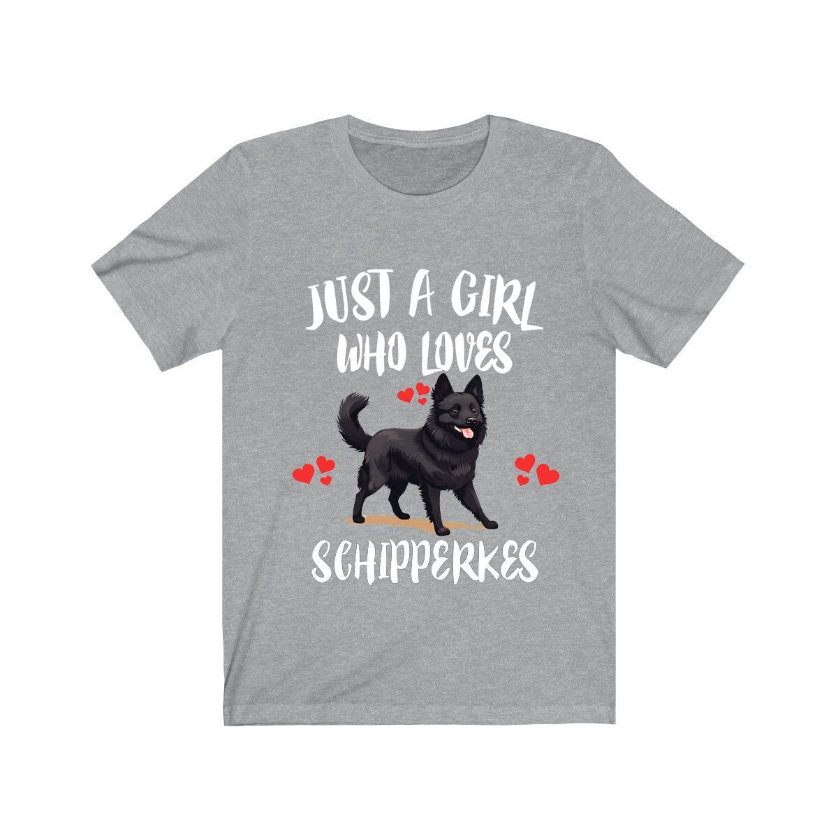 Just A Girl Who Loves Schipperkes Dogs Shirt, Dog Lover Shirt, Schipperke Dog, Animal Toddler Infant Kids Gift T-Shirt Image 1