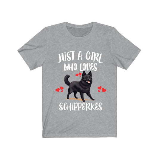 Just A Girl Who Loves Schipperkes Dogs Shirt - Schipperke print design