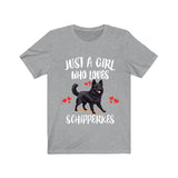 Just A Girl Who Loves Schipperkes Dogs Shirt, Dog Lover Shirt, Schipperke Dog, Animal Toddler Infant Kids Gift T-Shirt Image 1