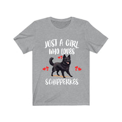 Just A Girl Who Loves Schipperkes Dogs Shirt - Schipperke print design