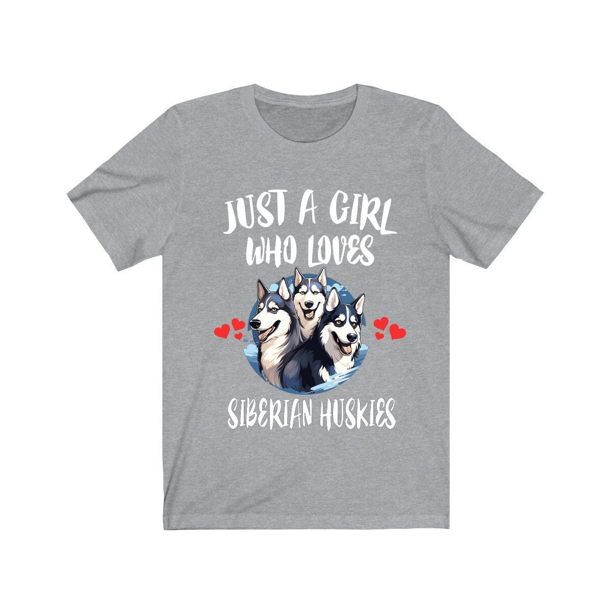 Just A Girl Who Loves Siberian Huskies Dogs Shirt, Dog Lover Shirt, Siberian Husky Dog, Animal Toddler Infant Kids Gift T-Shirt Image 4