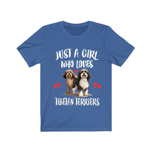 Just A Girl Who Loves Tibetan Terriers Dogs Shirt - Tibetan Terrier print design