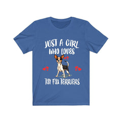 Just A Girl Who Loves Toy Fox Terriers Dogs Shirt - Toy Fox Terrier print design