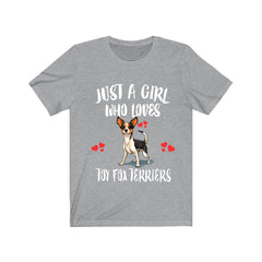 Just A Girl Who Loves Toy Fox Terriers Dogs Shirt - Toy Fox Terrier print design