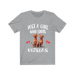 Just A Girl Who Loves Vizslas Dogs Shirt - Vizsla print design