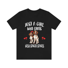 Just A Girl Who Loves Welsh Springer Spaniels Shirt - Welsh Springer Spaniel print design