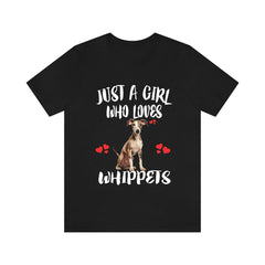 Just A Girl Who Loves Whippets Dogs Shirt - Whippet print design