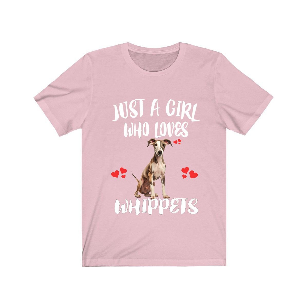Just A Girl Who Loves Whippets Dogs Shirt, Dog Lover Shirt, Whippet Dog, Animal Toddler Infant Kids Gift T-Shirt Image 2