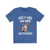 Just A Girl Who Loves Wire Fox Terriers Shirt, Dog Lover Shirt, Wire Fox Terrier Dog, Animal Toddler Infant Kids Gift T-Shirt Image 2