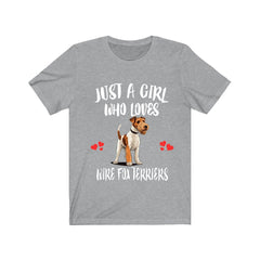 Just A Girl Who Loves Wire Fox Terriers Shirt - Wire Fox Terrier print design