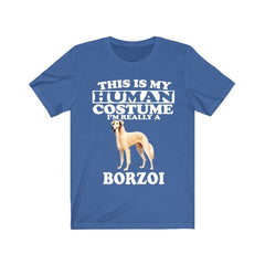 This Is My Human Costume I'm Really A Borzoi Shirt - Borzoi print design