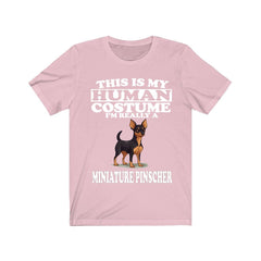 This Is My Human Costume I'm Really A Miniature Pinscher Shirt - Min Pin print design