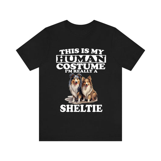 This Is My Human Costume I'm Really A Sheltie Shirt - Sheltie print design