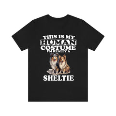 This Is My Human Costume I'm Really A Sheltie Shirt - Sheltie print design