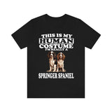 This Is My Human Costume I'm Really A Springer Spaniel Dog Shirt, Dog Lover Shirt, Springer Spaniel Dog, Animal Toddler Infant Kids T-Shirt Image 2