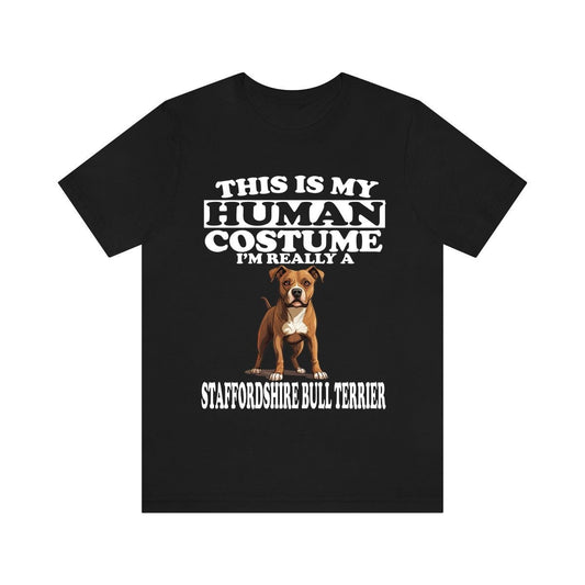 This Is My Human Costume I'm Really A Staffordshire Bull Terrier Shirt - Staffy print