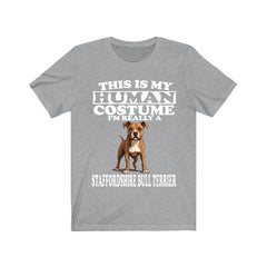 This Is My Human Costume I'm Really A Staffordshire Bull Terrier Shirt - Staffy print