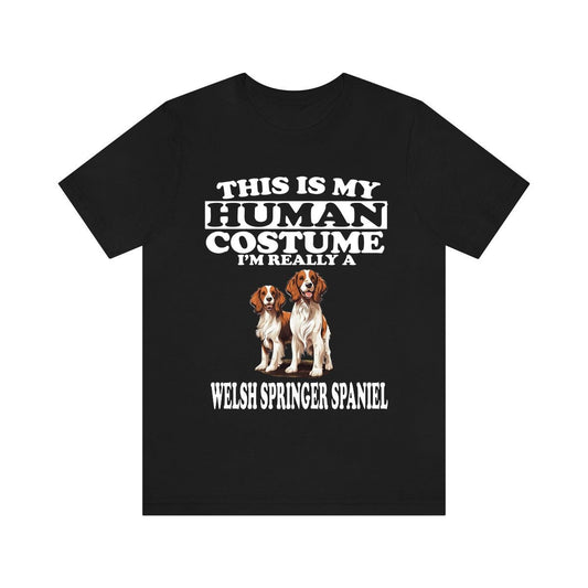 This Is My Human Costume I'm Really A Welsh Springer Spaniel Shirt - Welsh Springer print