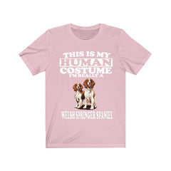 This Is My Human Costume I'm Really A Welsh Springer Spaniel Shirt - Welsh Springer print