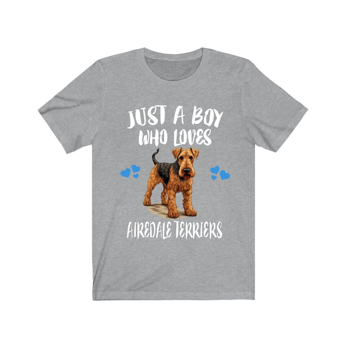 Just A Boy Who Loves Airedale Terriers Shirt, Dog Lover Shirt, Airedale Terrier Dog, Animal Toddler Infant Kids Gift T-Shirt Image 2