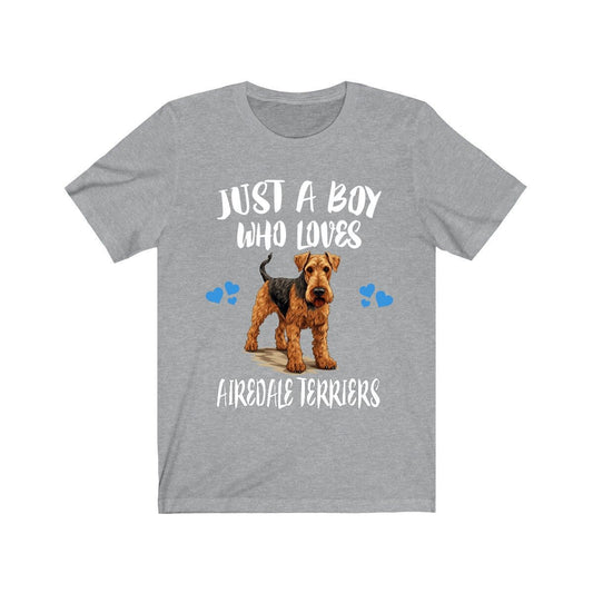 Just A Boy Who Loves Airedale Terriers Shirt - Airedale Terrier print design