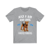 Just A Boy Who Loves Airedale Terriers Shirt, Dog Lover Shirt, Airedale Terrier Dog, Animal Toddler Infant Kids Gift T-Shirt Image 2