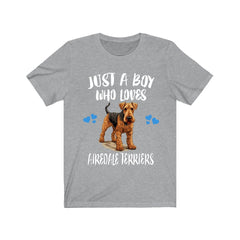 Just A Boy Who Loves Airedale Terriers Shirt - Airedale Terrier print design