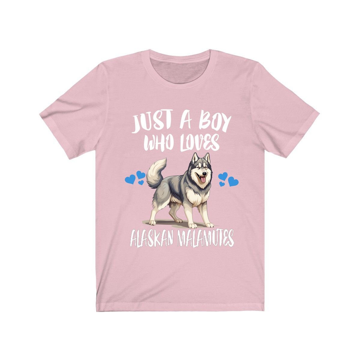 Just A Boy Who Loves Alaskan Malamutes Shirt, Dog Lover Shirt, Alaskan Malamute Dog, Animal Toddler Infant Kids Gift T-Shirt Image 3