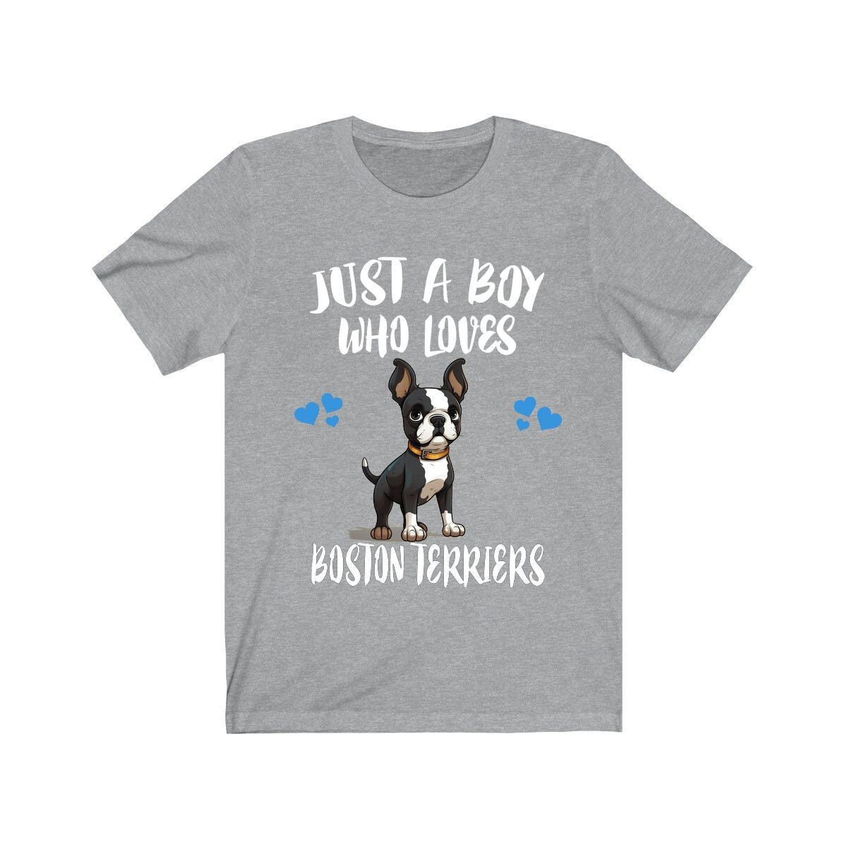 Just A Boy Who Loves Boston Terriers Shirt, Dog Lover Shirt, Boston Terrier Dog, Animal Toddler Infant Kids Gift T-Shirt Image 1