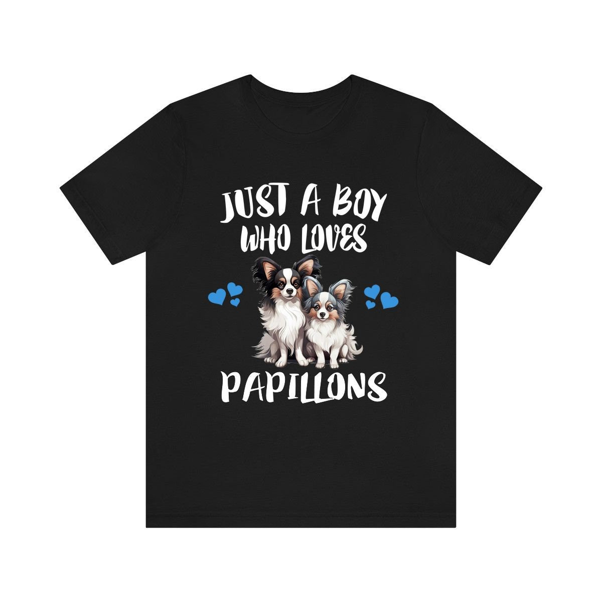 Just A Boy Who Loves Papillons Dogs Shirt, Dog Lover Shirt, Papillon Dog, Animal Toddler Infant Kids Gift T-Shirt Image 2