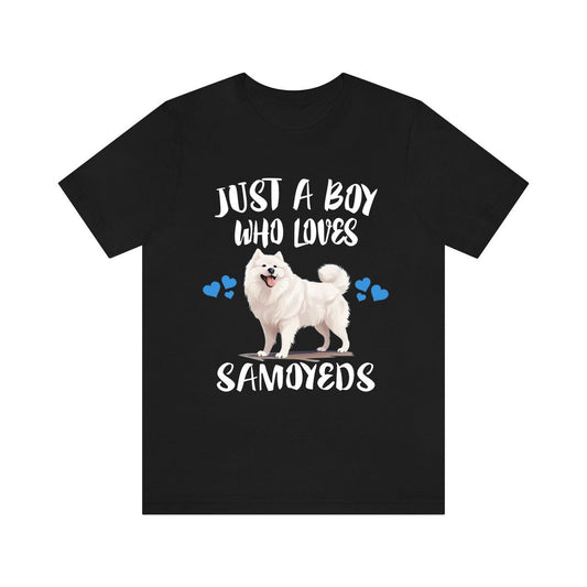 Just A Boy Who Loves Samoyeds Dogs Shirt - Samoyed print design