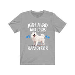 Just A Boy Who Loves Samoyeds Dogs Shirt - Samoyed print design