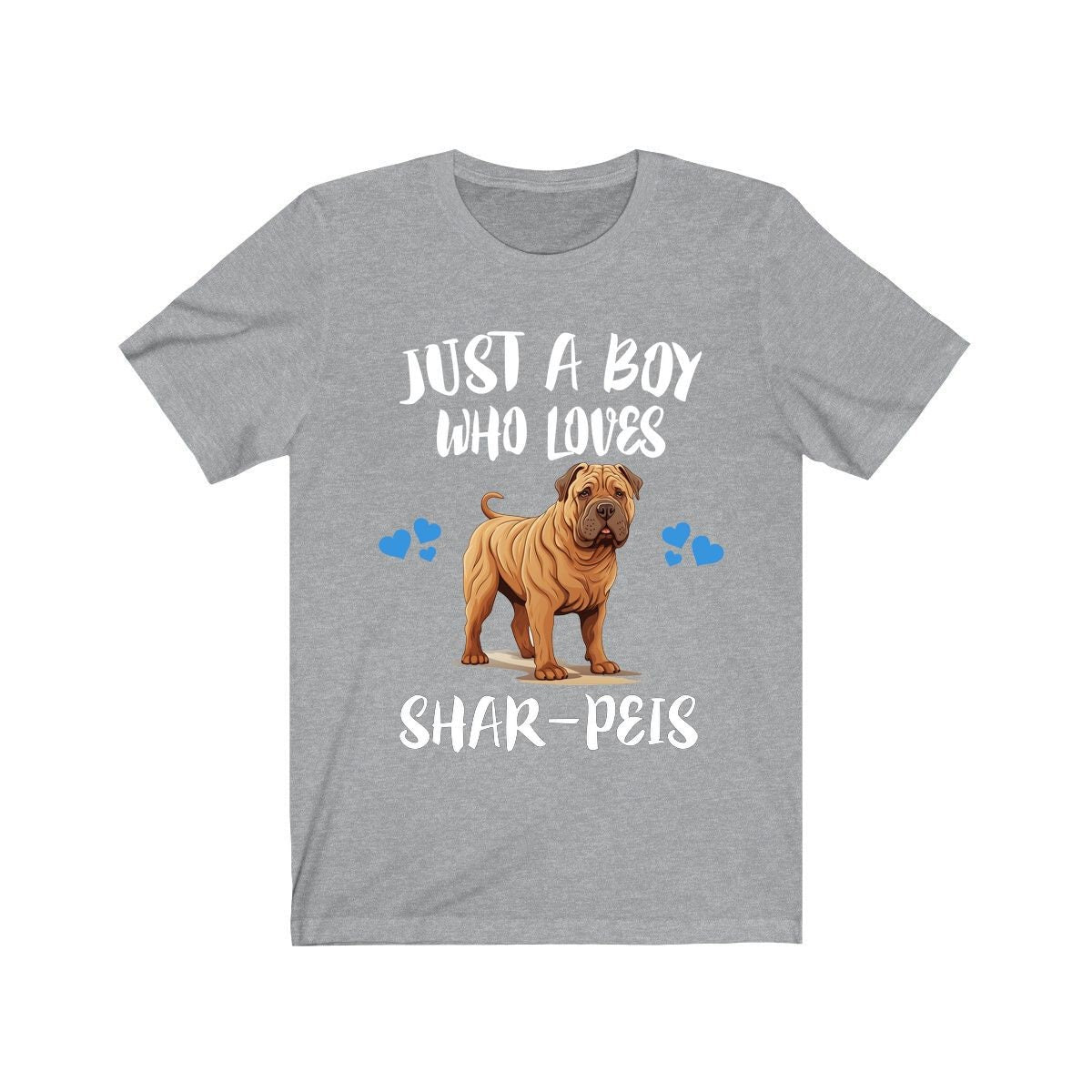 Just ABoy Who Loves Shar-peis Dogs Shirt, Dog Lover Shirt, Shar-pei Dog, Animal Toddler Infant Kids Gift T-Shirt Image 4