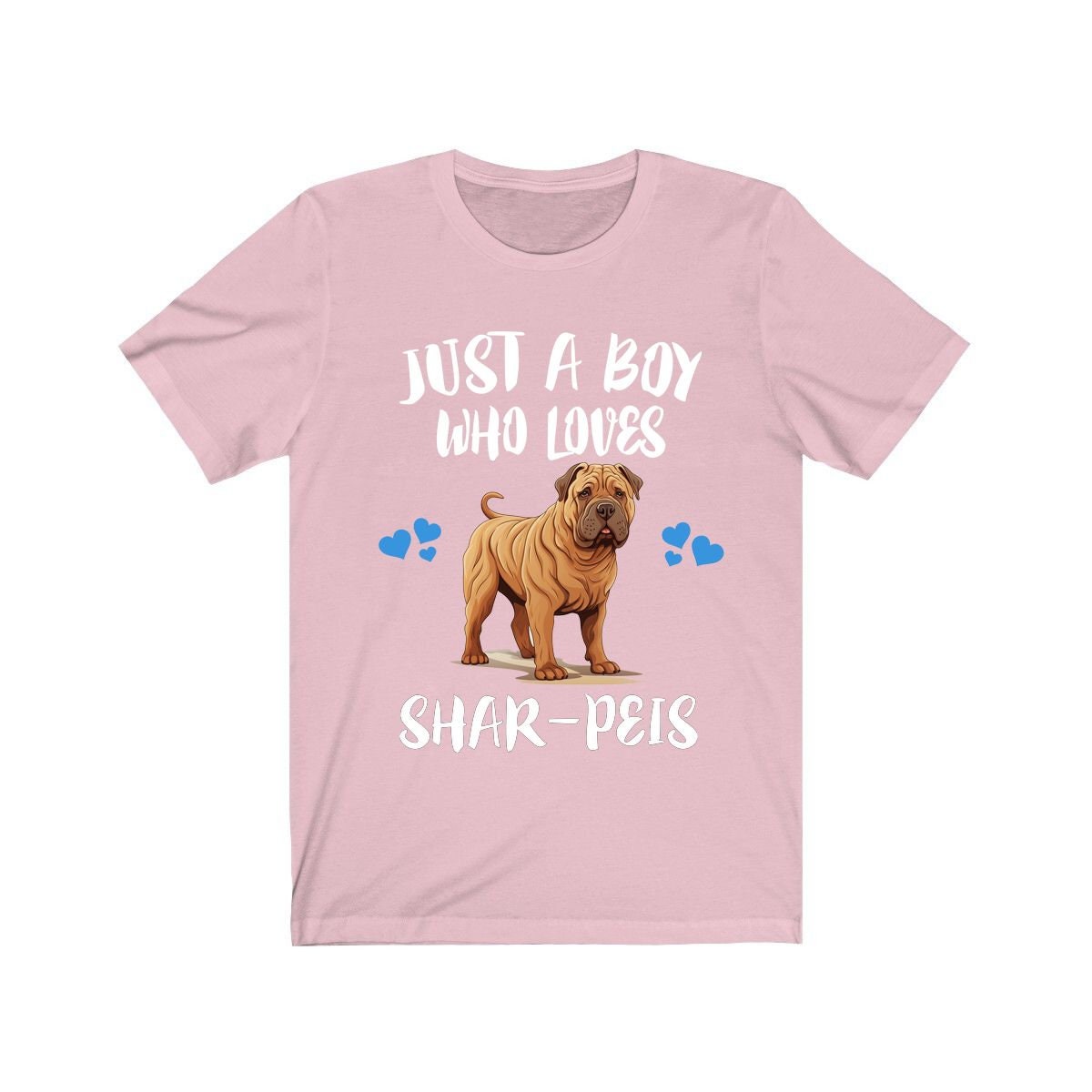 Just ABoy Who Loves Shar-peis Dogs Shirt, Dog Lover Shirt, Shar-pei Dog, Animal Toddler Infant Kids Gift T-Shirt Image 3