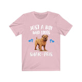 Just ABoy Who Loves Shar-peis Dogs Shirt, Dog Lover Shirt, Shar-pei Dog, Animal Toddler Infant Kids Gift T-Shirt Image 3
