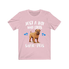 Just A Boy Who Loves Shar Peis Dogs Shirt - Shar-Pei print design