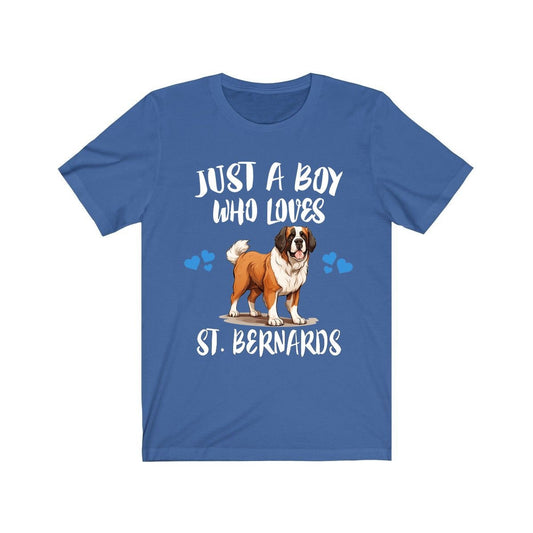 Just A Boy Who Loves St Bernards Dogs Shirt - St Bernard print design